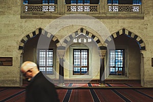 Kocatepe Mosque`s inside in Ankara. Editorial shot in Ankara