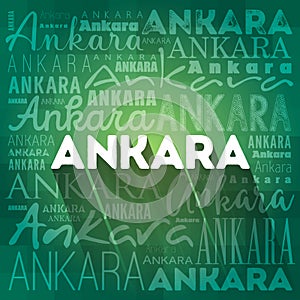 Ankara wallpaper word cloud, travel concept background photo