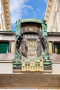 The Ankeruhr Vienna a beautiful clock located at Hoher Markt