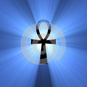 Ankh Egyptian symbol of life light flare