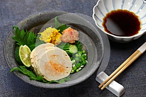 Ankimo, steamed monkfish liver, japanese cuisine