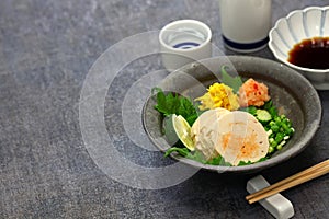 Ankimo, steamed monkfish liver, japanese cuisine