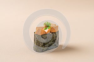 Ankimo sushi, monkfish liver on sushi rice