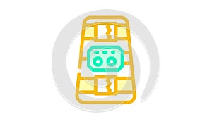 ankle and calf stimulator color icon animation