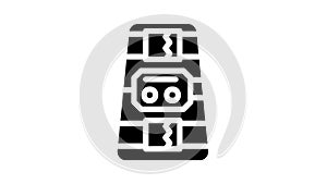 ankle and calf stimulator glyph icon animation