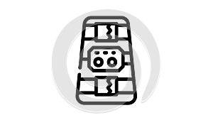 ankle and calf stimulator line icon animation