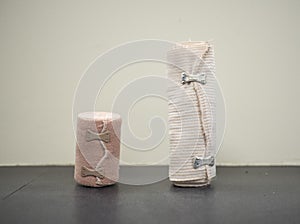 Ankle and thigh elastic compression tensor bandages photo