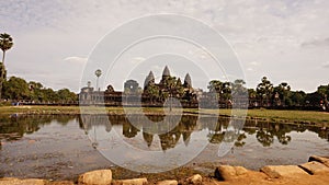 Ankor wat with siem reap photo