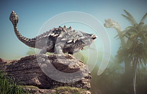 Ankylosaurus in nature