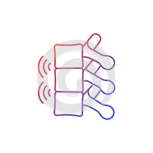 Ankylosing spondylitis gradient linear vector icon