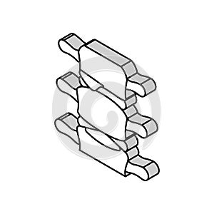 ankylosing spondylitis isometric icon vector illustration