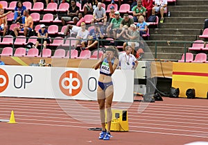 ANNA HALL USA, american track and field athlete on heptathlon event in the IAAF World U20