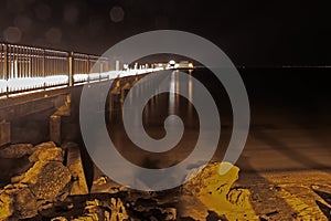 Anna Maria Island City Pier - Lit Up before Dawn