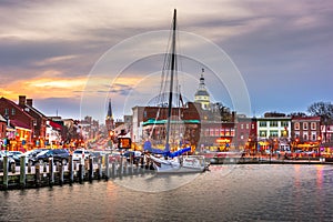 Annapolis, Maryland, USA from Annapolis Harbor