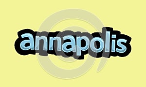 ANNAPOLIS writing vector design on a yellow background