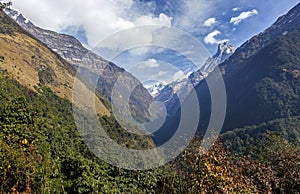 Annapurna Base Camp Sanctuary Trek Nepal Himalaya Mountains Landscape Scenic View