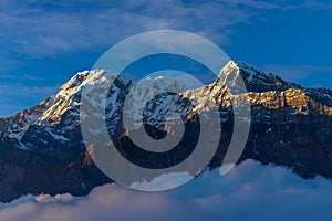 Annapurna beautiful mountain view in Nepal