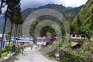 Annapurna Circuit Trek , Dharapani , into MaNang district , Nepal