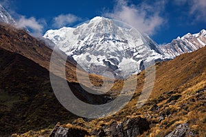 Annapurna I 8,091m from Machapuchare base camp ,Nepal.