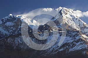 Annapurna Mountain Range Scenic Landscape Poon Hill Nepal Himalayas photo