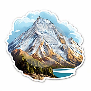 Annapurna Mountain Sticker - Realistic, Highly Detailed Die Cut Design