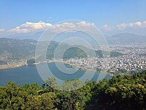 The Annapurna Range and Phewa Lake, Pokhara