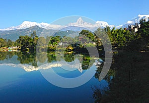 The Annapurna Range and Phewa Lake, Pokhara