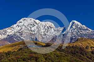 Annapurna south summit on the trek in Nepal