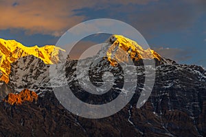 Annapurna south summit on the trek in Nepal