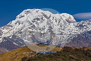 Annapurna trek beautiful mountain view in Nepal
