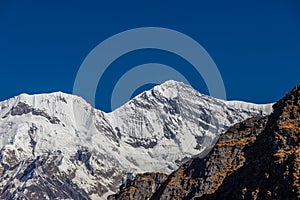 Annapurna trek beautiful mountain view in Nepal