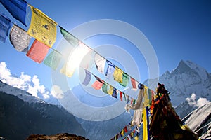 Annapurna trek fishtail on a stunning bluebird day