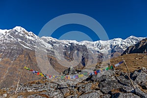 Annapurna trek mountain view in Nepal