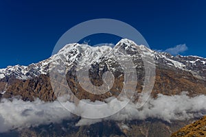 Annapurna trek mountain view in Nepal