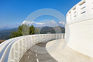 Annapurna view from World Peace pagoda or stupa