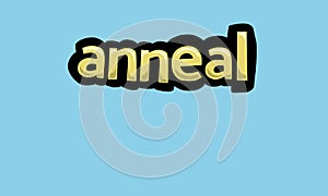 ANNEAL writing vector design on a blue background