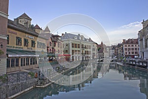 Annecy in Alps, Old city canal view, France, Europe