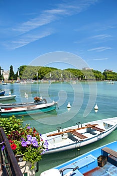 Annecy city and lake