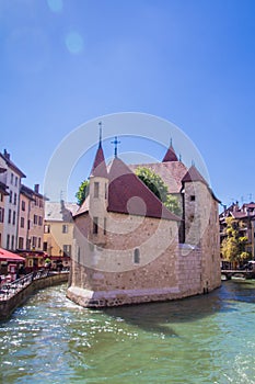 Annecy, France,Picturesque Alpine town in southeastern France, aka the`Pearl of French Alps`  or  `Venice of the Alps