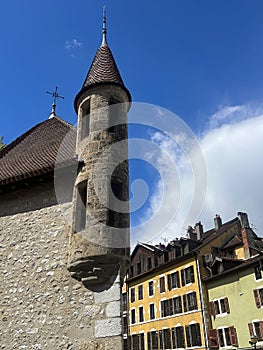 Annecy, Haute-Savoie, France, old town, city center, panoramic, view, canal, French Venice, medieval, Europe