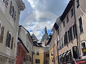 Annecy, Haute-Savoie, France, old town, panoramic, view, canal, French Venice, medieval, Europe