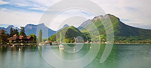 Annecy lake in the french alps