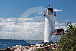 Annisquam Lighthouse in Over Harbor in Massachusetts
