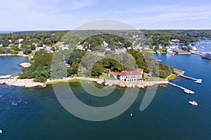 Annisquam village aerial view, Cape Ann, Massachusetts