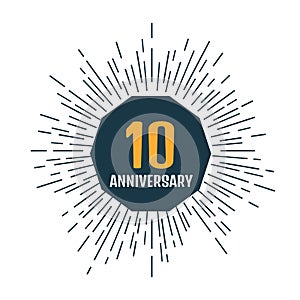 Anniversary 10 logo. Vector illustration