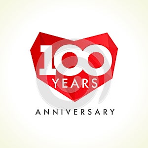 Anniversary 100 years old hearts