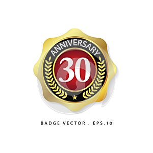 Anniversary 30 Vector Template Design Illustration