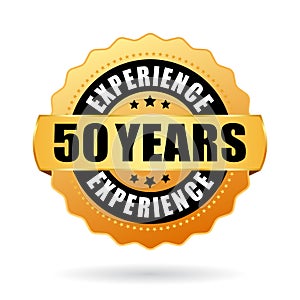 Anniversary 50 years experience vector icon