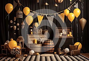 Anniversary custom-made circus theme, backdrop, composit image only photo