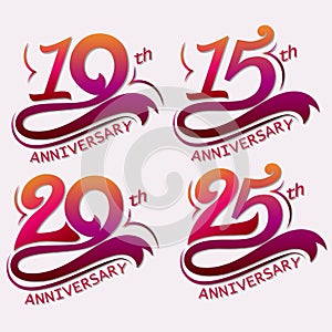 Anniversary Design, Template celebration sign